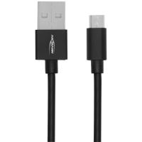 USB-Daten- und Ladekabel,USB-A auf Micro-USB,L 1,2 m, schwarz