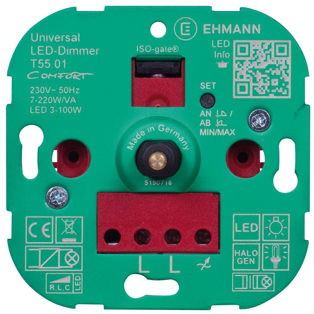 Druck-/Wechsel- UP-Unisversal-Dimmereinsatz 7-220W/VA LED 3-100W