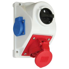 Wandsteckdose Combo-Pol 400V/16A IP44 5-polig Wandsteckdose Combo-Pol 400V/16A IP44 5-polig