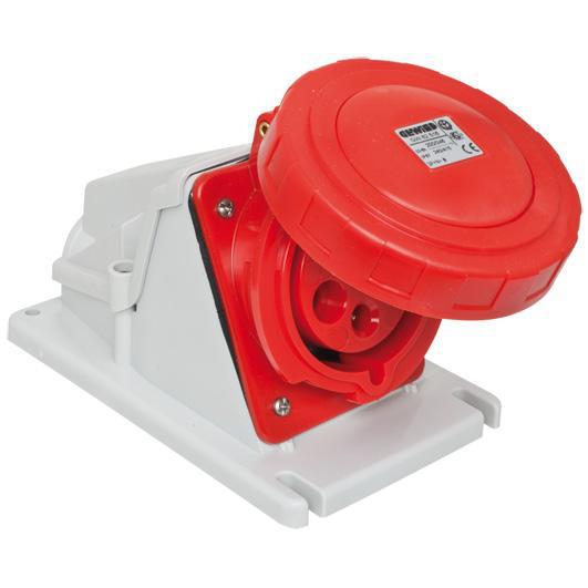 CEE-Wandsteckdose 32A 5-polig 90° CEE-Wandsteckdose 32A 5-polig 90°