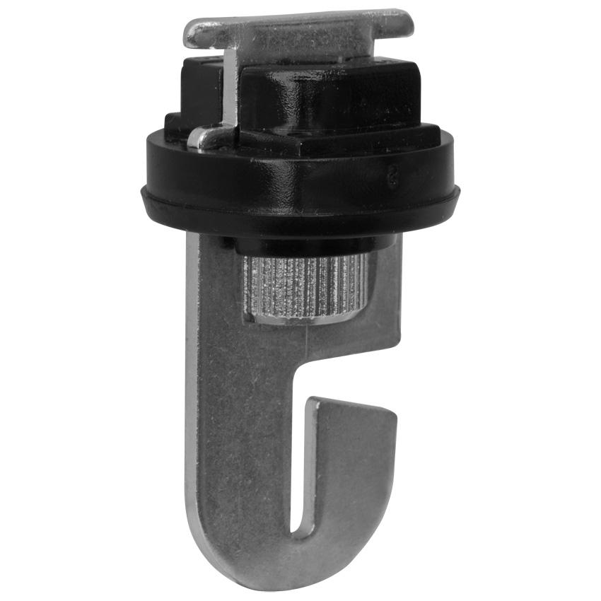 Deckenhaken mit Schienenadapter schwarz Deckenhaken mit Schienenadapter schwarz