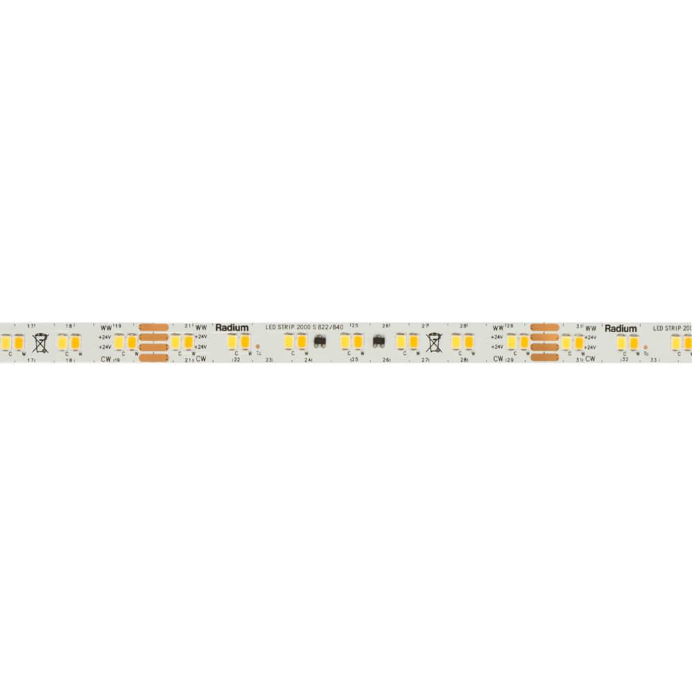 LED-Flexstreifen, Bi-Color STRIP 2000 S TW/TWW 2835-SMD-LEDs/24V/96W L 5 m 700 LEDs~19,2W/m ~2.000 lm/m LED-Flexstreifen, Bi-Color STRIP 2000 S TW/TWW 2835-SMD-LEDs/24V/96W L 5 m 700 LEDs~19,2W/m ~2.000 lm/m