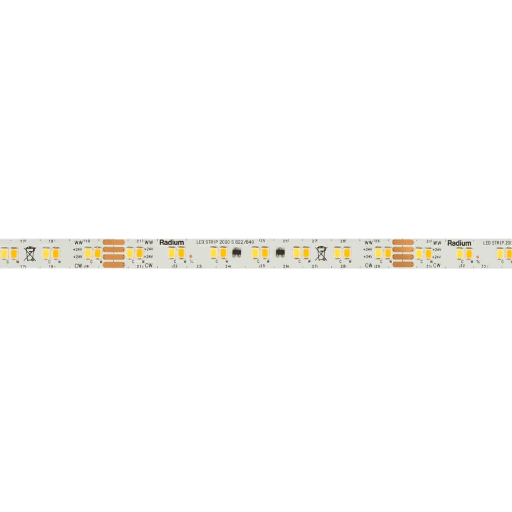 LED-Flexstreifen, Bi-Color STRIP 2000 S TW/TWW 2835-SMD-LEDs/24V/96W L 5 m 700 LEDs~19,2W/m ~2.000 lm/m