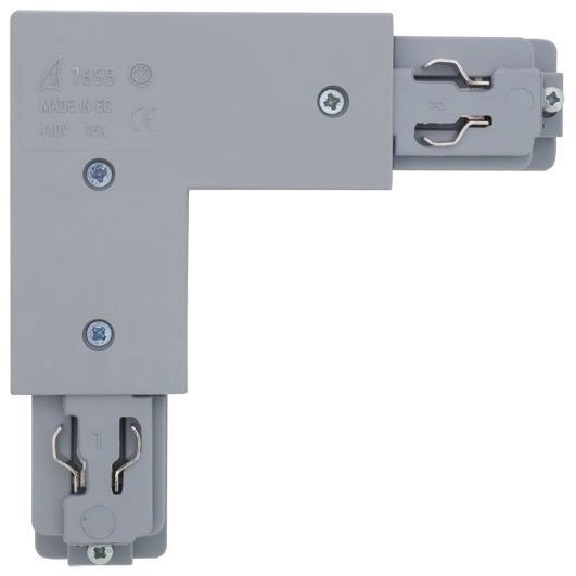 3-Phasen-L-Verbinder links silber 3-Phasen-L-Verbinder links silber