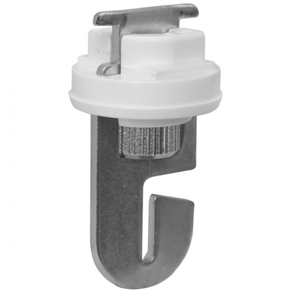 Deckenhaken mit Schienenadapter weiß Deckenhaken mit Schienenadapter weiß