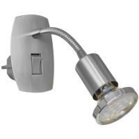 LED Steckerleuchte Mini 4 mit Flexarm nickel matt