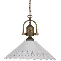 Pendelleuchte mit weißem Keramikschirm Pendelleuchte mit weißem Keramikschirm