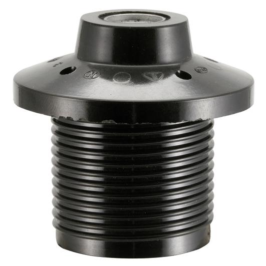 Iso-Fassung E27 schwarz mit Außengewinde und Dach Iso-Fassung E27 schwarz mit Außengewinde und Dach
