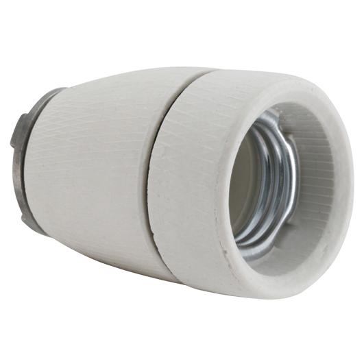 Porzellanfassung E27 3-teilig M10 Einbau Porzellanfassung E27 3-teilig M10 Einbau