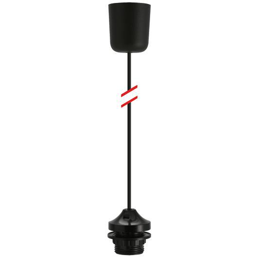 Leuchtenpendel 1x E27 schwarz L800 Leuchtenpendel 1x E27 schwarz L800