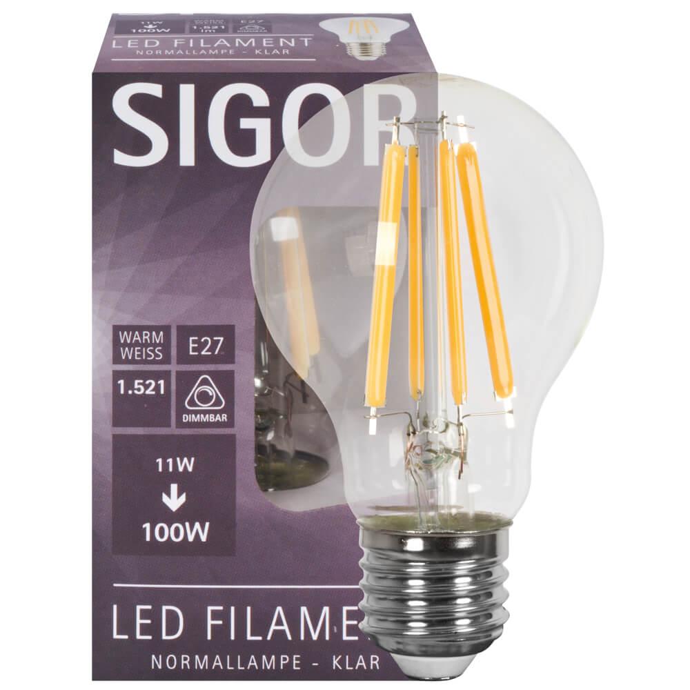 Filament-LED-Lampe AGL-Form klar E27 230V 11,0W 1521lm Filament-LED-Lampe AGL-Form klar E27 230V 11,0W 1521lm