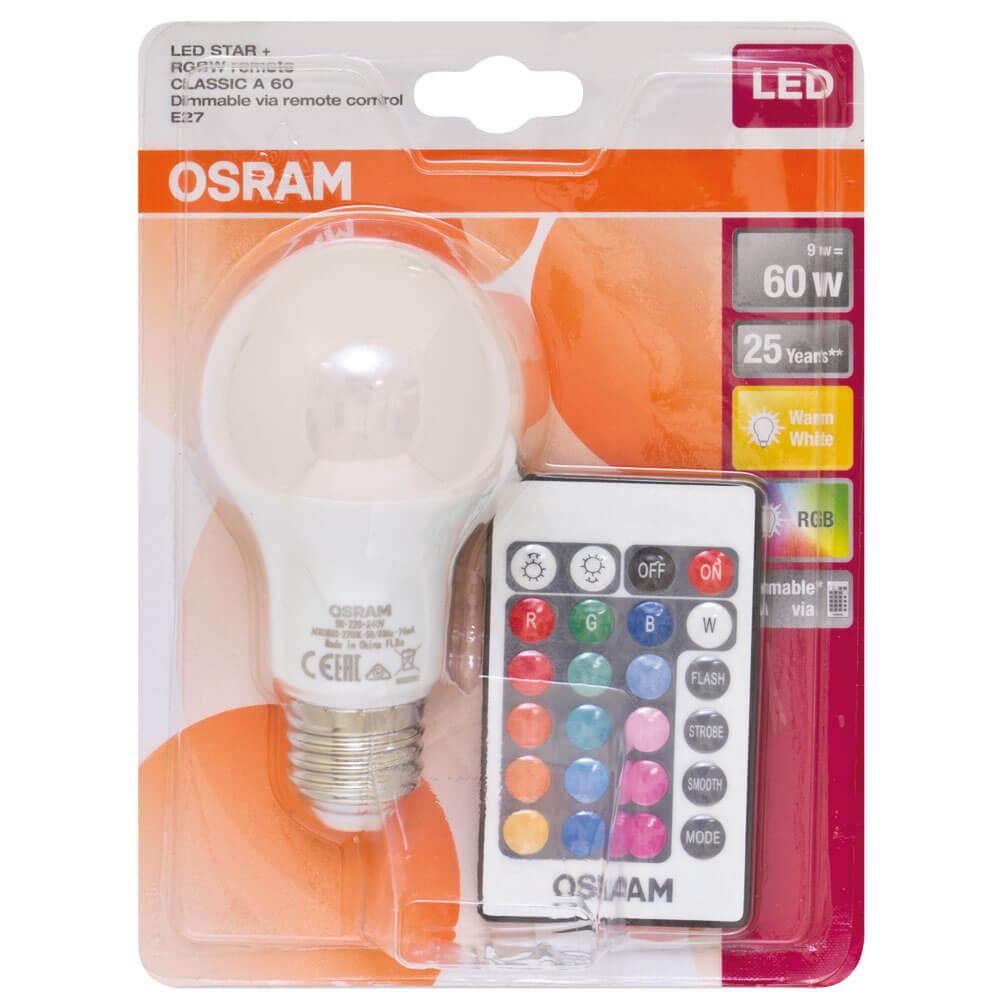 LED-Lampe PARATHOM CLASSIC A AGL-Form, matt E27/9W, 806 lm, RGBW mit Fernbedienung LED-Lampe PARATHOM CLASSIC A AGL-Form, matt E27/9W, 806 lm, RGBW mit Fernbedienung