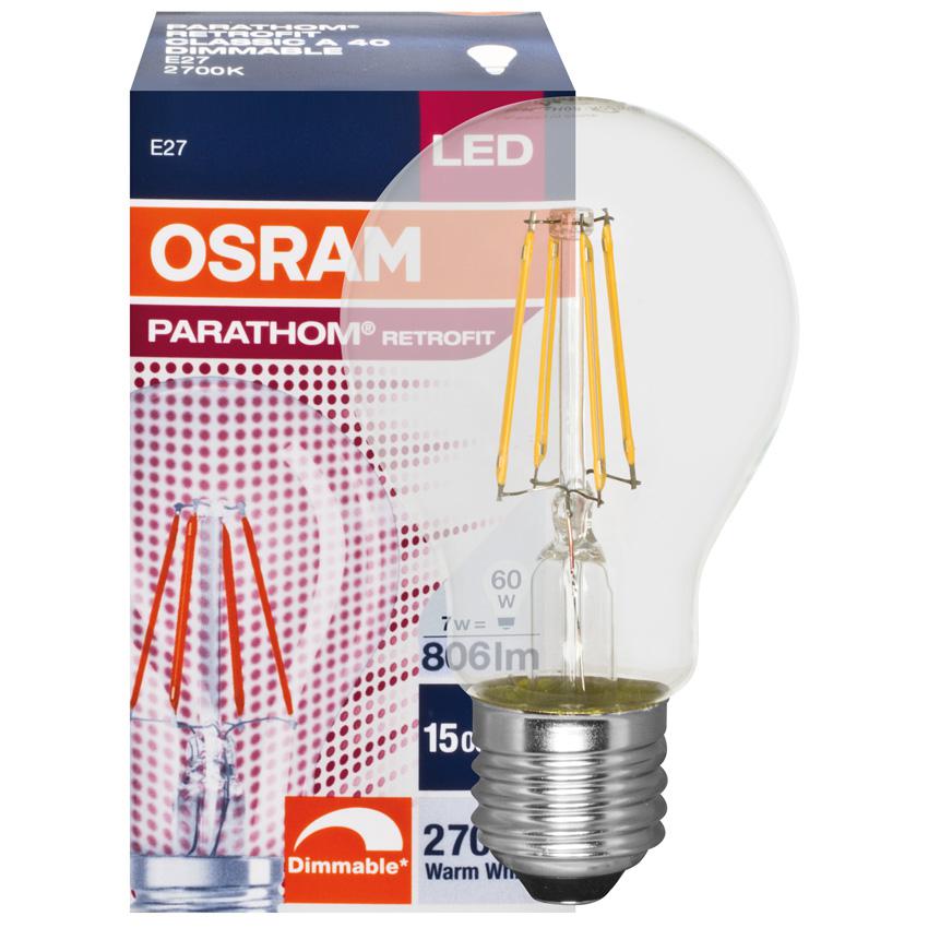 Filament-LED-Lampe PHARATHOM DIM RETROFIT AGL-Form klar E27/240V Filament-LED-Lampe PHARATHOM DIM RETROFIT AGL-Form klar E27/240V