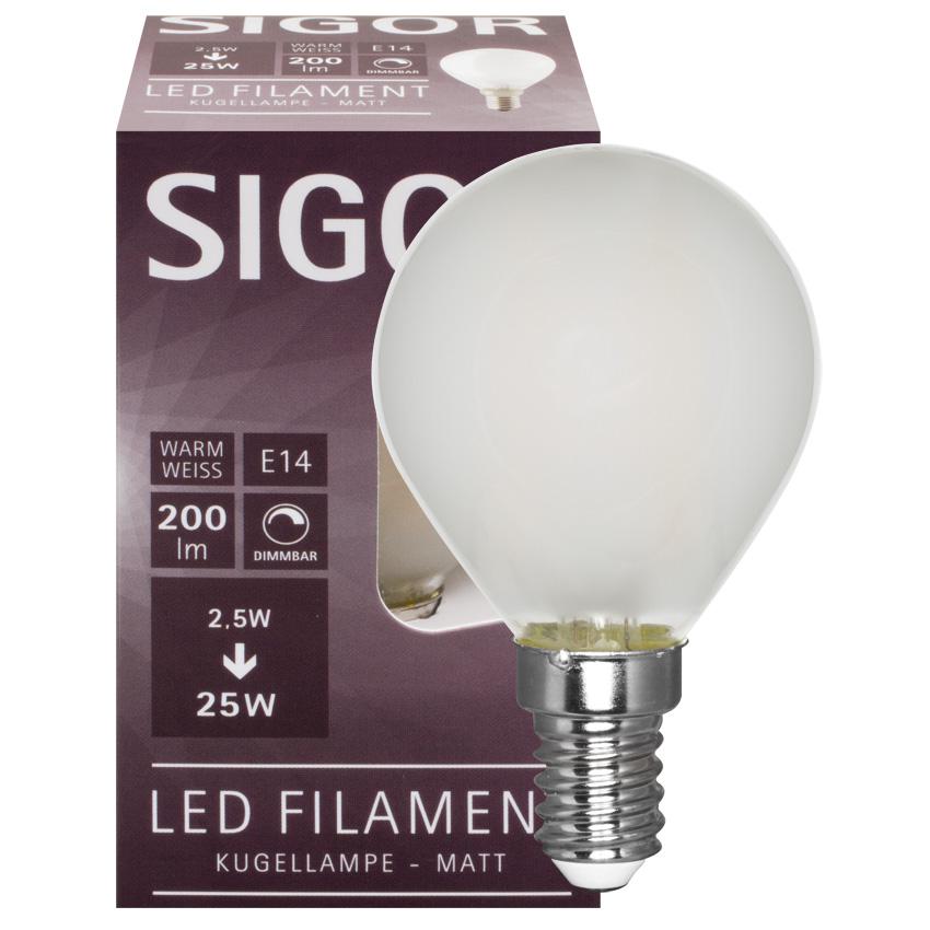 Filament-LED-Lampe Tropfen-Form, matt E14/240V Filament-LED-Lampe Tropfen-Form, matt E14/240V