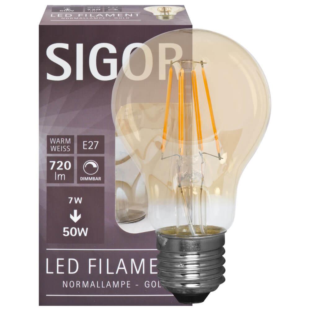 LED-Filament-LampeAGL-Form gold E27/7W 720 lm 2400K