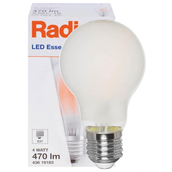 LED-Lampe RaLED ESSENCE STANDARD AGL-Form matt E27/240V 4W (40W), 470 lm LED-Lampe RaLED ESSENCE STANDARD AGL-Form matt E27/240V 4W (40W), 470 lm