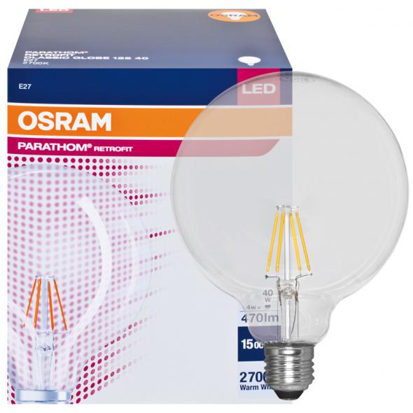 LED-Filamentlampe 4,0W E27 470lm klar LED-Filamentlampe 4,0W E27 470lm klar