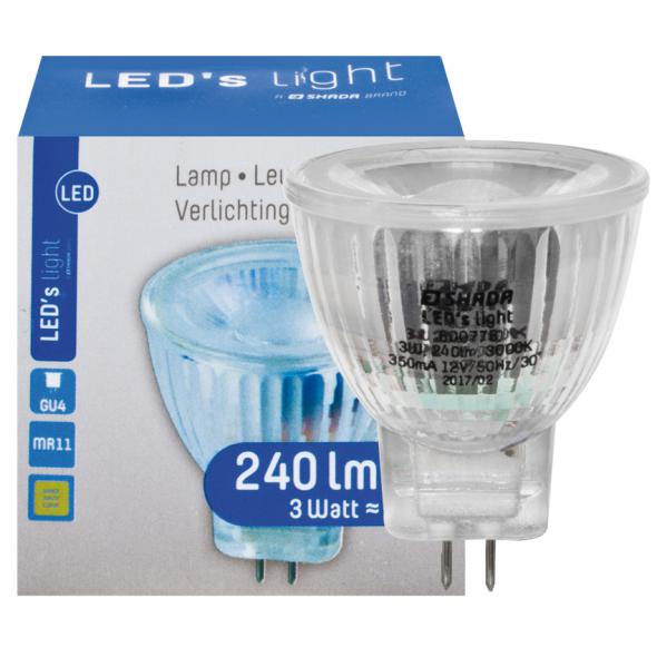 LED-Reflektorlampe GU4 3000K 3W 240lm 30°
