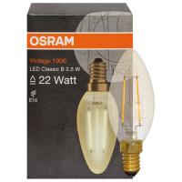LED-Filament-Lampe VINTAGE 1906 Kerzen-Form gold E14/2,5W (22W) 225 lm 2500K Standard