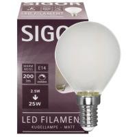 Filament-LED-Lampe Tropfen-Form, matt E14/240V