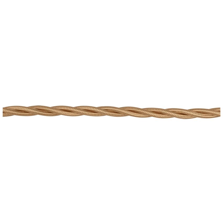 Seiden-Flechtkabel 4G x 1,5 mm² gold Seiden-Flechtkabel 4G x 1,5 mm² gold