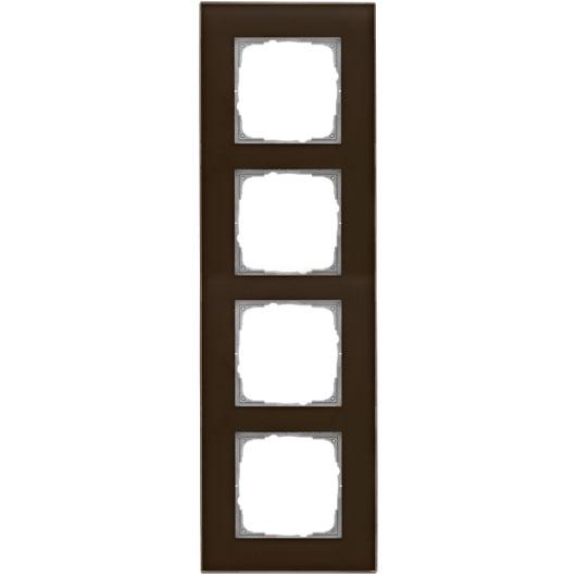 Abdeckrahmen 4-fach Glas klar/umbra Abdeckrahmen 4-fach Glas klar/umbra