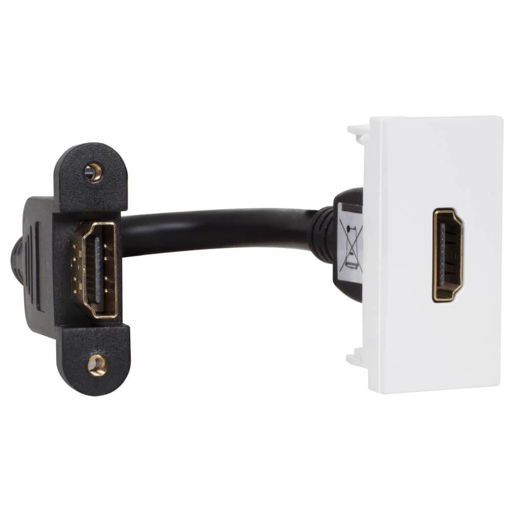 Modul-Einsatz 1 x HDMI-Buchse reinweiß Modul-Einsatz 1 x HDMI-Buchse reinweiß
