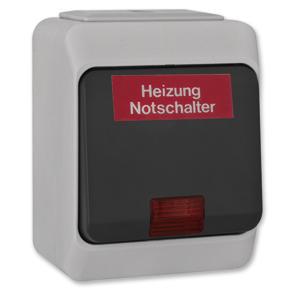 AP/FR Heizungsnotschalter 2-pol IP44 grau/anthrazit AP/FR Heizungsnotschalter 2-pol IP44 grau/anthrazit