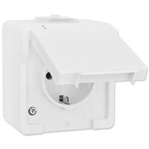 AP/FR Steckdose 1-fach IP44 weiß AP/FR Steckdose 1-fach IP44 weiß