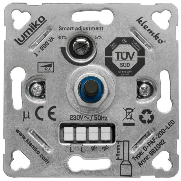 Druck-/Wechsel-Dimmereinsatz, 1-200W Druck-/Wechsel-Dimmereinsatz, 1-200W