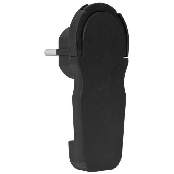Schutzkontakt-Winkelstecker extraflach schwarz Schutzkontakt-Winkelstecker extraflach schwarz