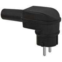 Gummi-Stecker mit Gummieinsatz IP44 schwarz