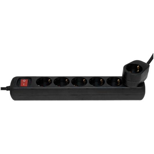 Tischsteckdose 6-fach mit Schalter und Steckdosenadapter schwarz 1,5m Tischsteckdose 6-fach mit Schalter und Steckdosenadapter schwarz 1,5m