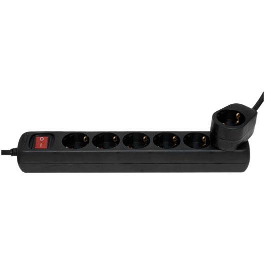 Tischsteckdose 6-fach mit Schalter und Steckdosenadapter schwarz 1,5m Tischsteckdose 6-fach mit Schalter und Steckdosenadapter schwarz 1,5m