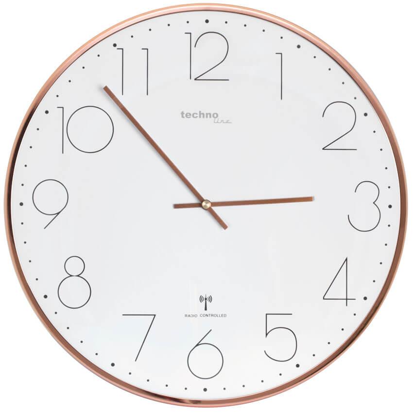 Wanduhr mit Funkuhrwerk D=350mm rosegold Wanduhr mit Funkuhrwerk D=350mm rosegold