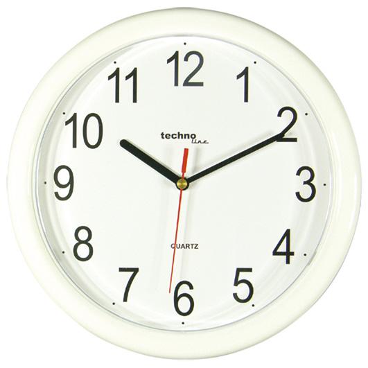 Wanduhr mit Quarzuhrwerk Kunststoff weiß Wanduhr mit Quarzuhrwerk Kunststoff weiß