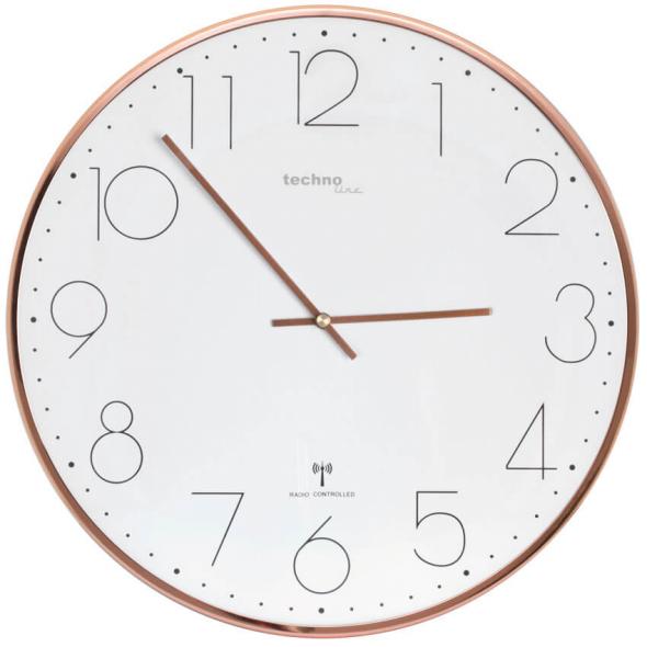 Wanduhr mit Funkuhrwerk D=350mm rosegold Wanduhr mit Funkuhrwerk D=350mm rosegold