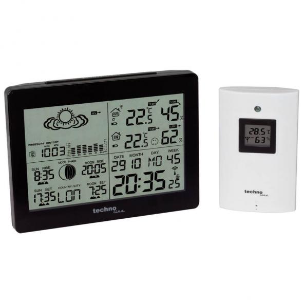 Digital-Wetterstation mit Funkuhr WS 6760 schwarz mit Hochglanzfront Digital-Wetterstation mit Funkuhr WS 6760 schwarz mit Hochglanzfront