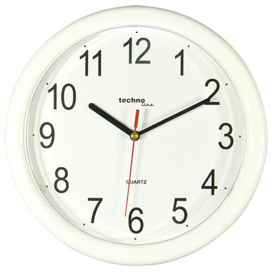 Wanduhr mit Quarzuhrwerk Kunststoff weiß Wanduhr mit Quarzuhrwerk Kunststoff weiß