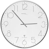 Wanduhr mit Funkuhrwerk D=350mm chrom