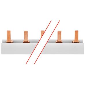 Steg-Phasenschiene 10mm² Stiftausführung für 12 LS-Schalter Steg-Phasenschiene 10mm² Stiftausführung für 12 LS-Schalter