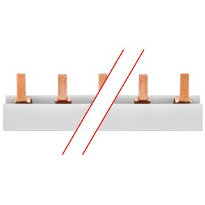 Steg-Phasenschiene 10² Stiftausführung für 12 LS-Schalter