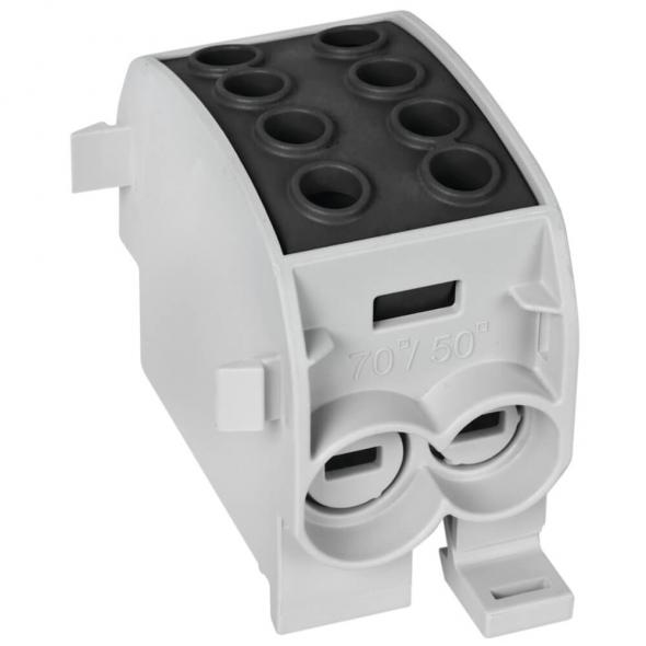 Hauptleitungs-Abzweigklemme 1-polig 2 Eingänge 70 mm² und 2 Ausgänge 50 mm² Hauptleitungs-Abzweigklemme 1-polig 2 Eingänge 70 mm² und 2 Ausgänge 50 mm²