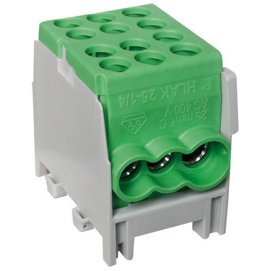 Hauptleitungs-Abzweigklemmen grün HLAK 25-1/4 M2 Hauptleitungs-Abzweigklemmen grün HLAK 25-1/4 M2