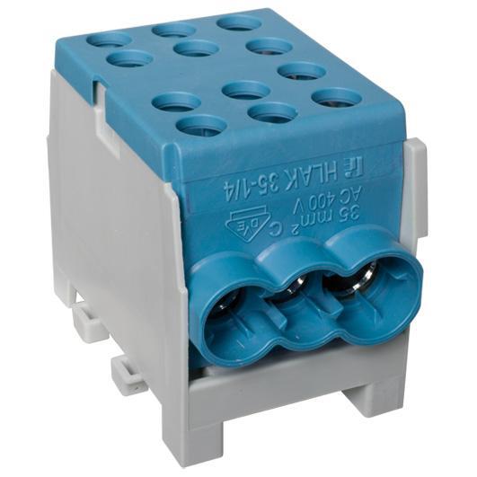 Hauptleitungs-Abzweigklemmen blau 2 Eingänge 4 Ausgänge Hauptleitungs-Abzweigklemmen blau 2 Eingänge 4 Ausgänge