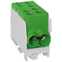 Hauptleitungs-Abzweigklemme grün 2 Eingänge 35 mm²