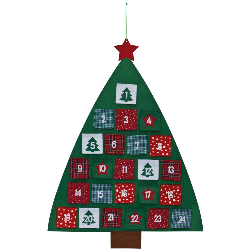Adventskalender Filzbaum mit 24 Täschchen