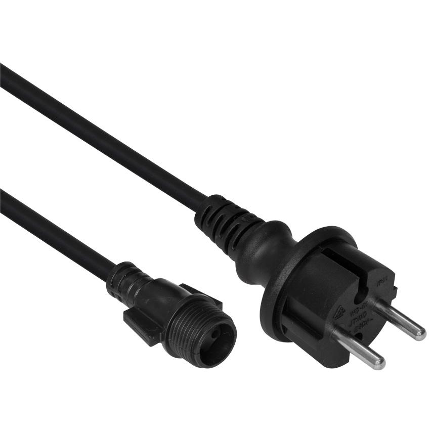 Netzzuleitung schwarz 230V/720W L 1500 IP67 Netzzuleitung schwarz 230V/720W L 1500 IP67