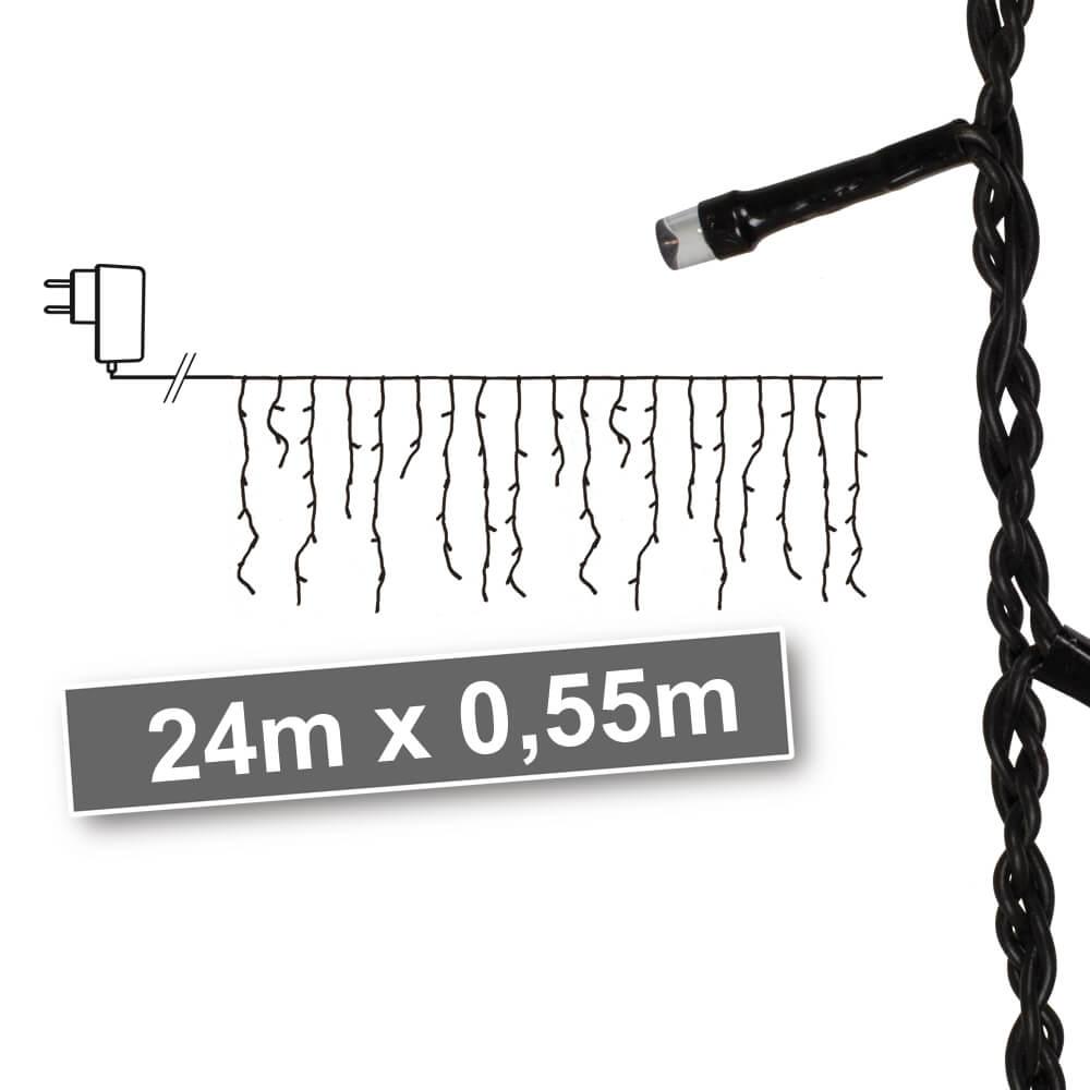 LED-Minilichtervorhänge 960 superwarmweiße LEDs 24 m x 0,55 m LED-Minilichtervorhänge 960 superwarmweiße LEDs 24 m x 0,55 m