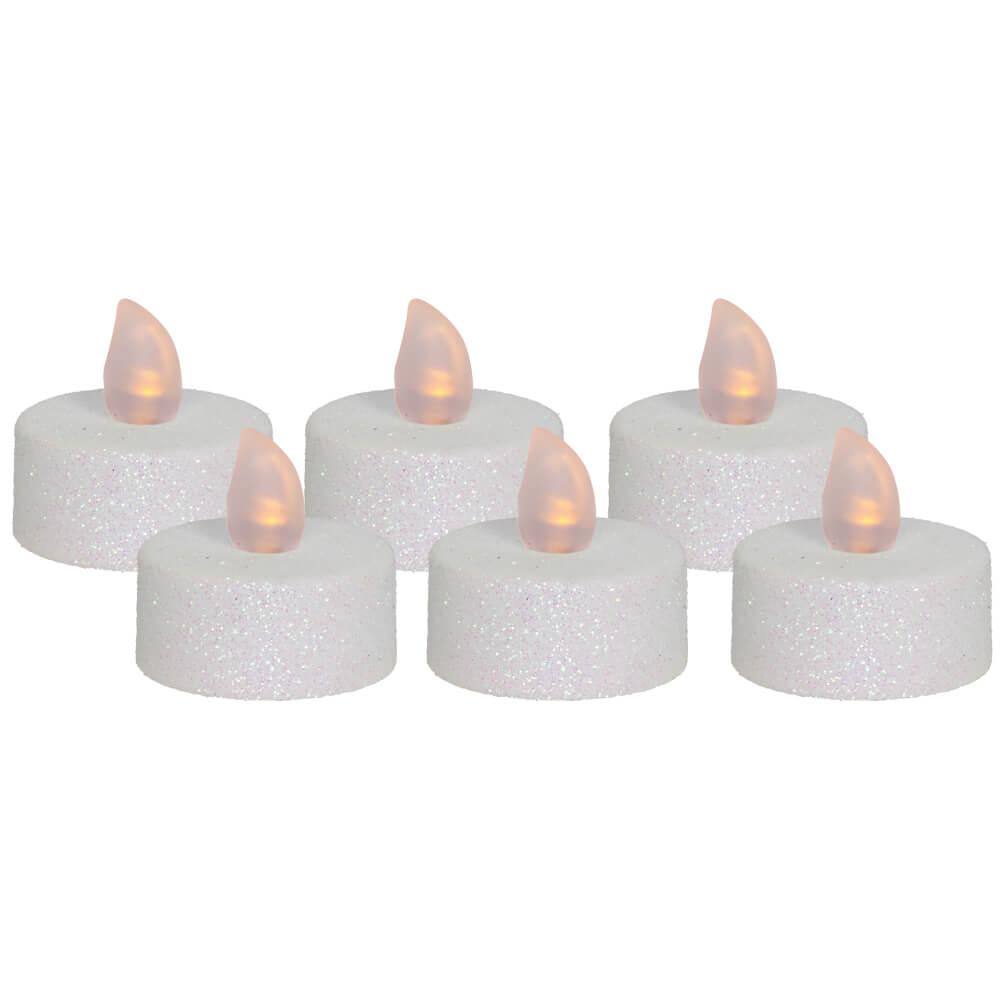 LED-Teelichter 6er-Set weiß